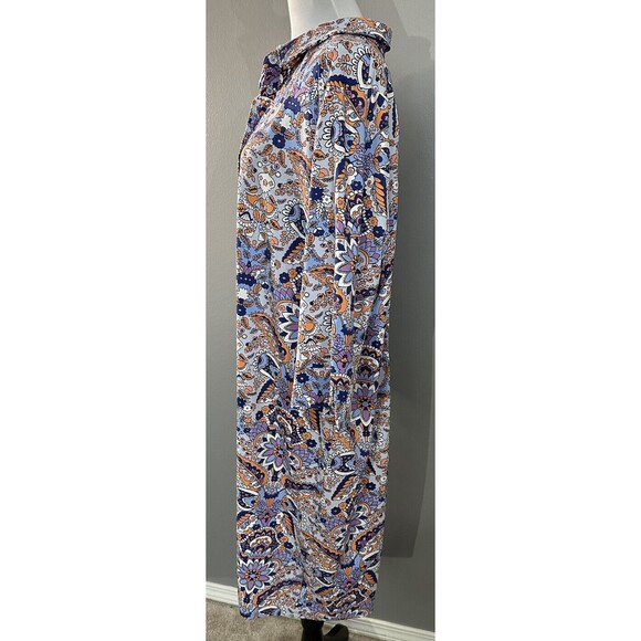 Talbots Womens Petite Plus Sz 3XP Dress Paisley MIDI Pullover Sheath 3/4 Sleeve - Picture 2 of 6